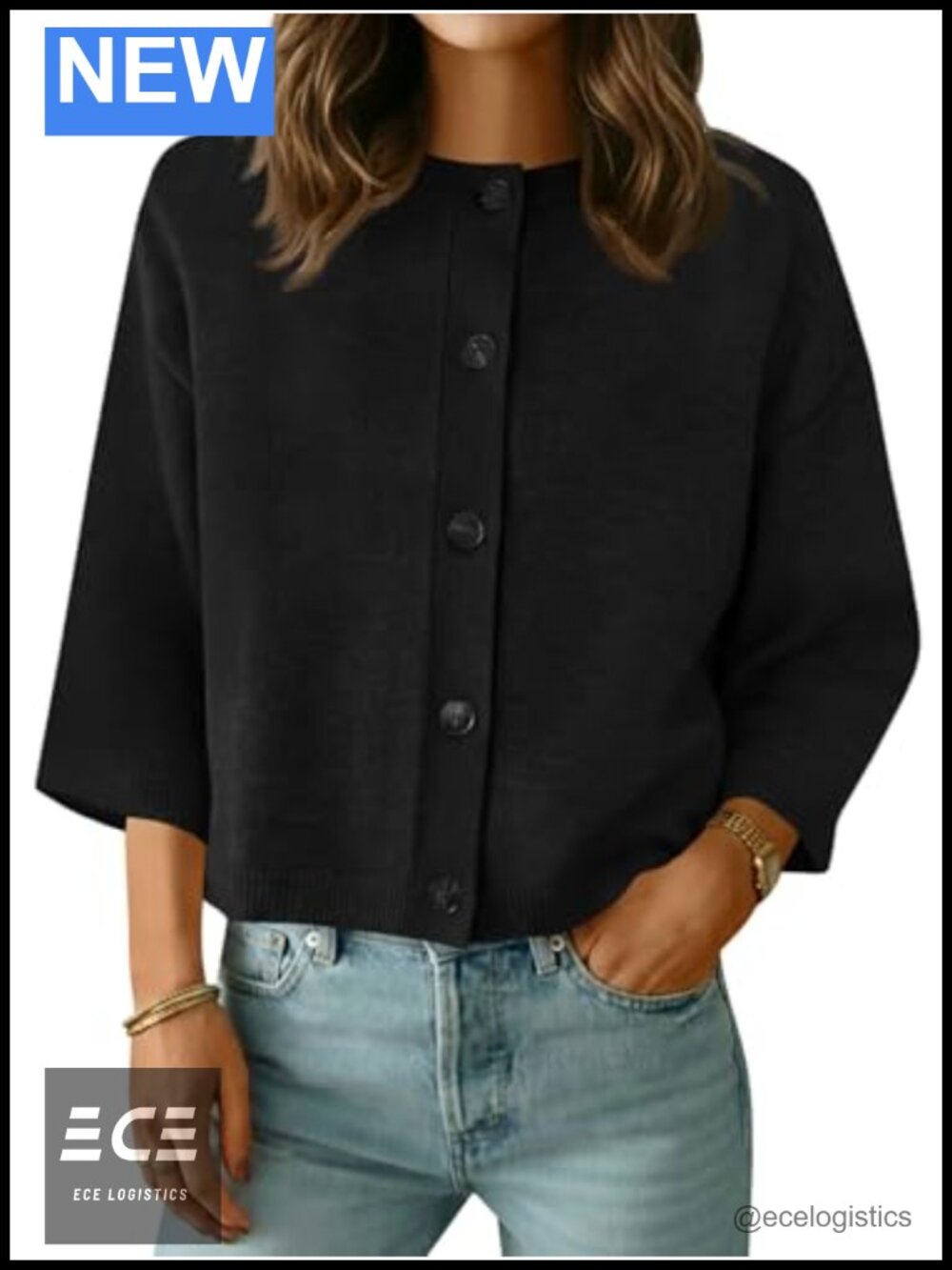 Saodimallsu Womens Short Sleeve Cardigan Button Down Knit Tops